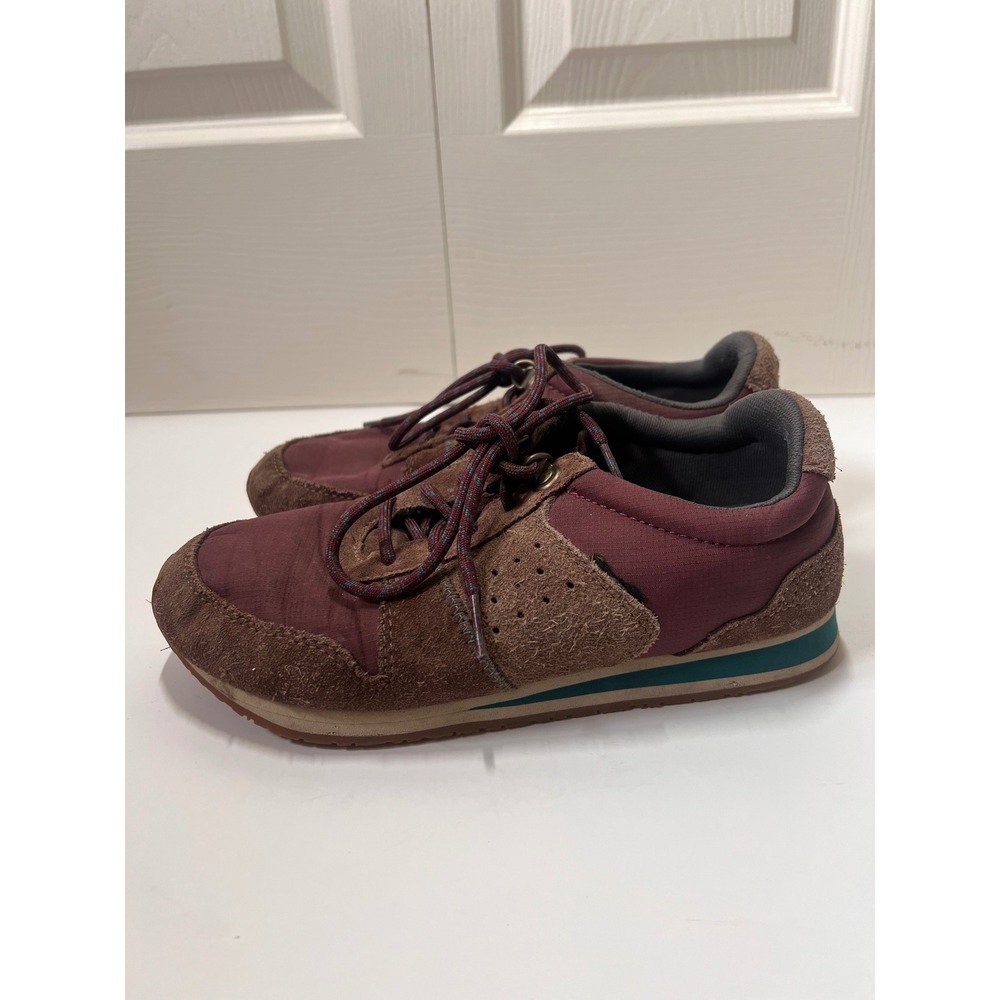 Teva Ember Commuter Sneakers Burgundy Brown Suede Ripstop Womens 7 1103243